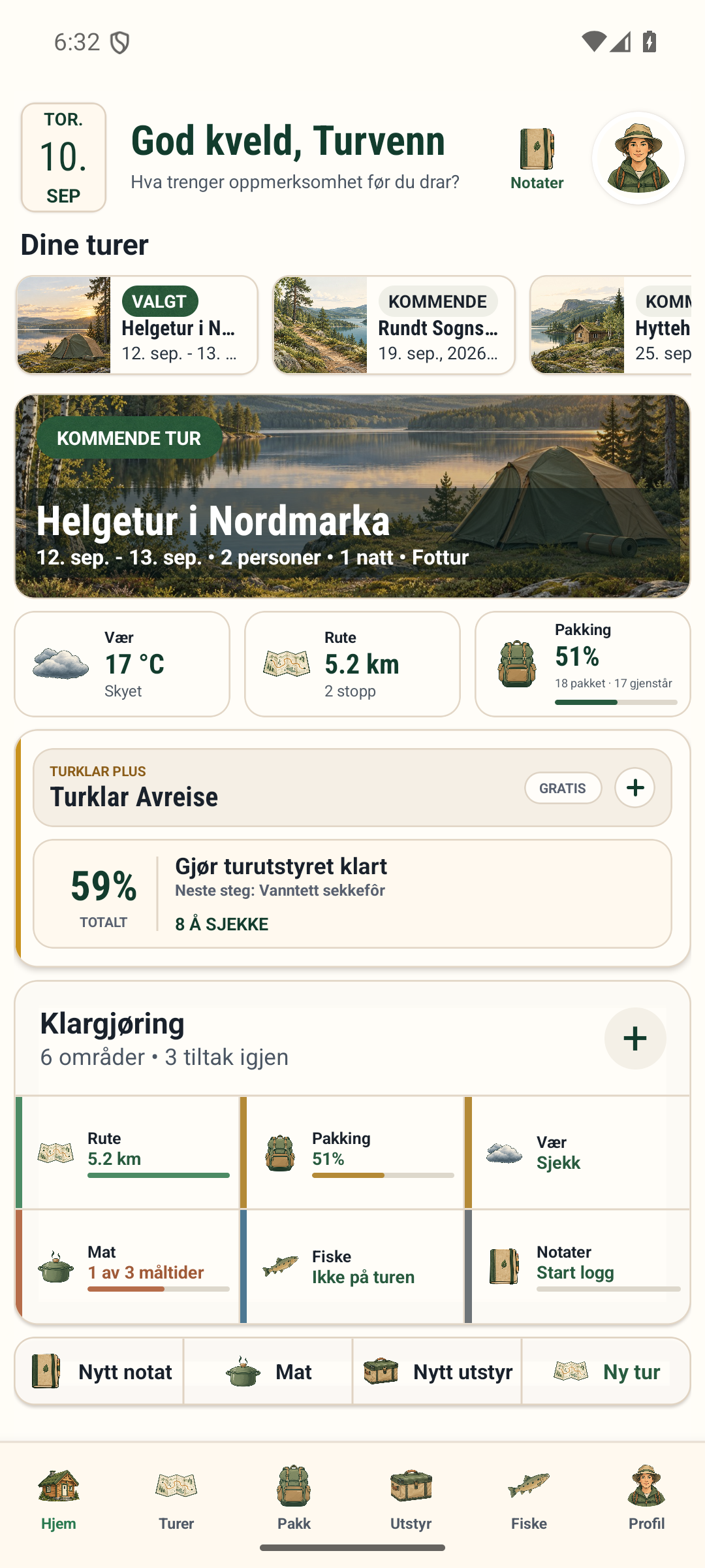 Ekte skjermbilde av Turklar